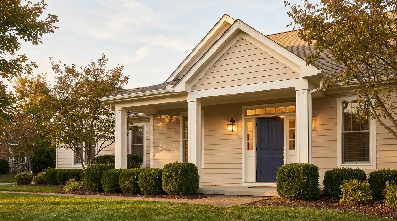 Warm Kentucky residential home exterior suggesting professional water heater help is available